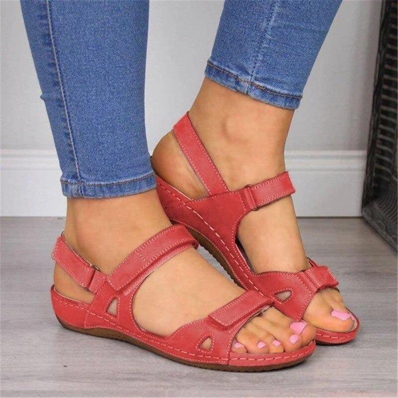 Comfort Sandals with Velcro Closure and Open Toe for Women