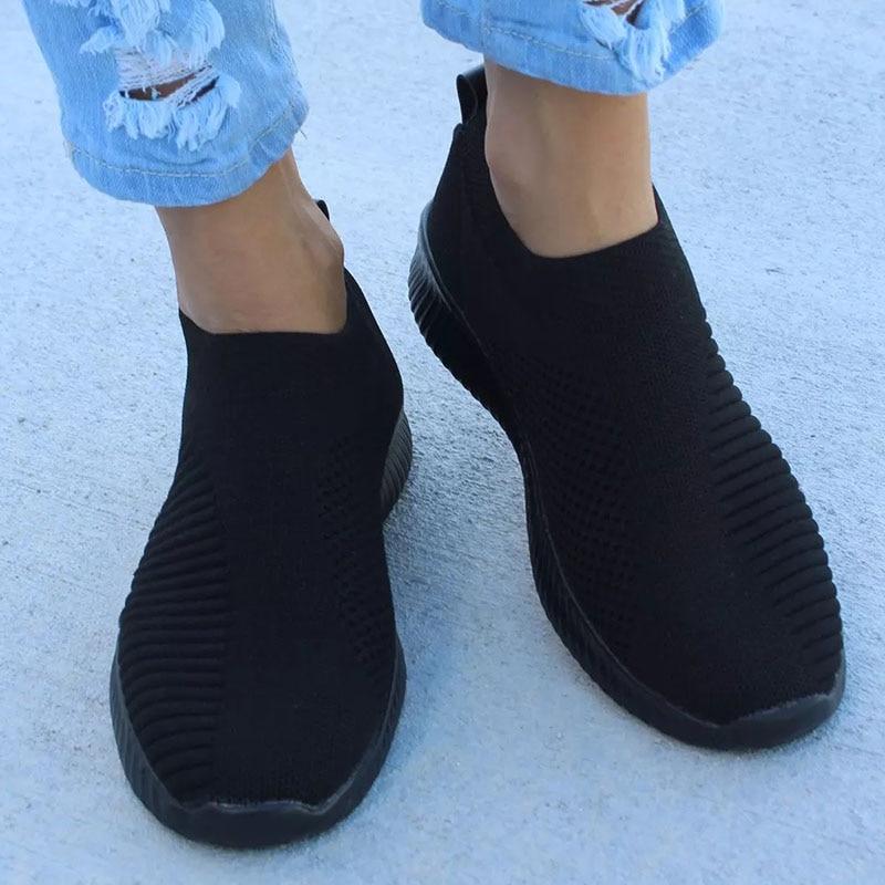Comfortable Glitter Slip-On Sneakers for Women