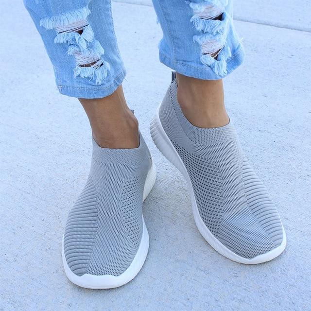 Comfortable Glitter Slip-On Sneakers for Women