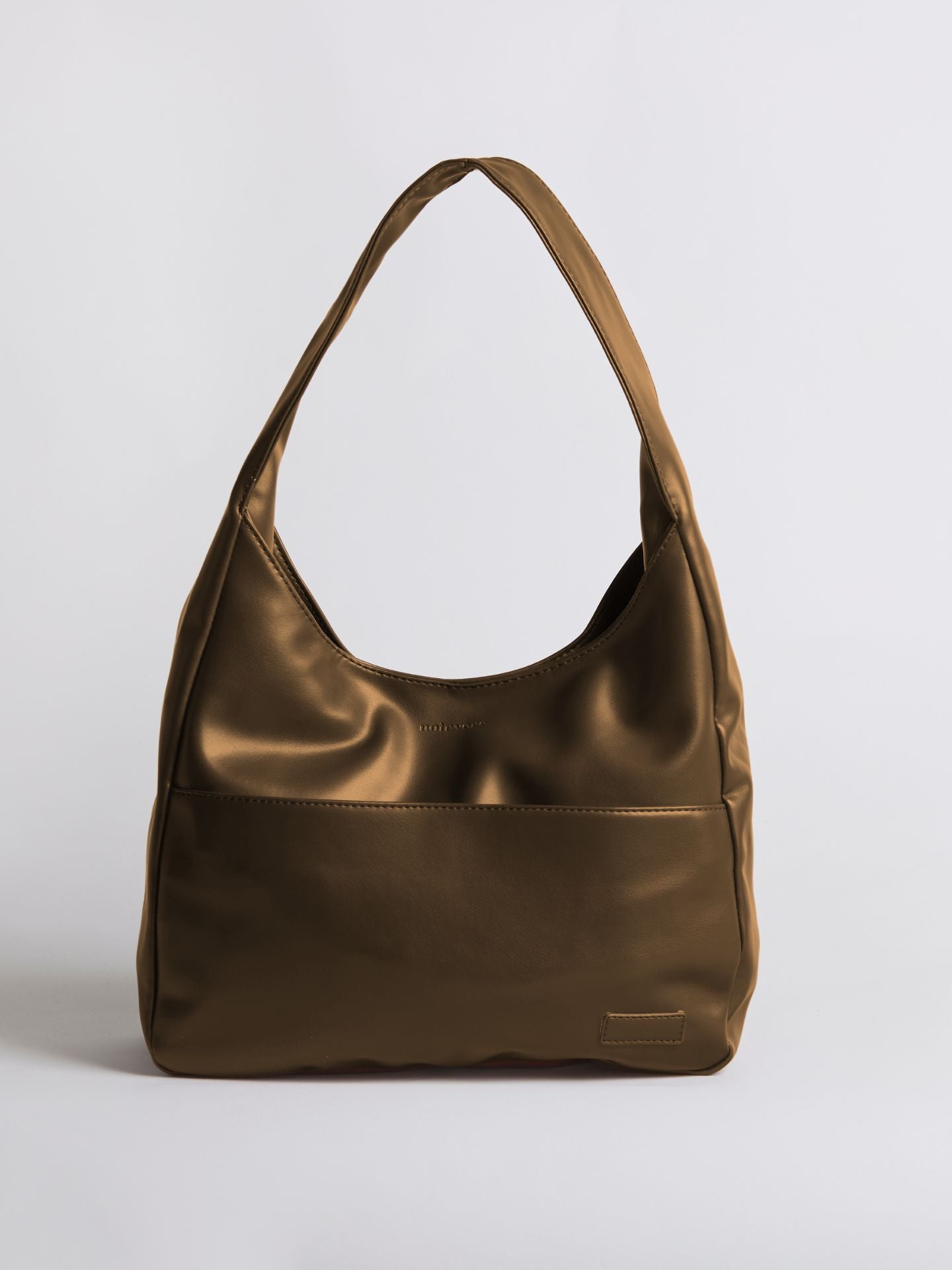Minimalist Vegan Leather Hobo Shoulder Bag