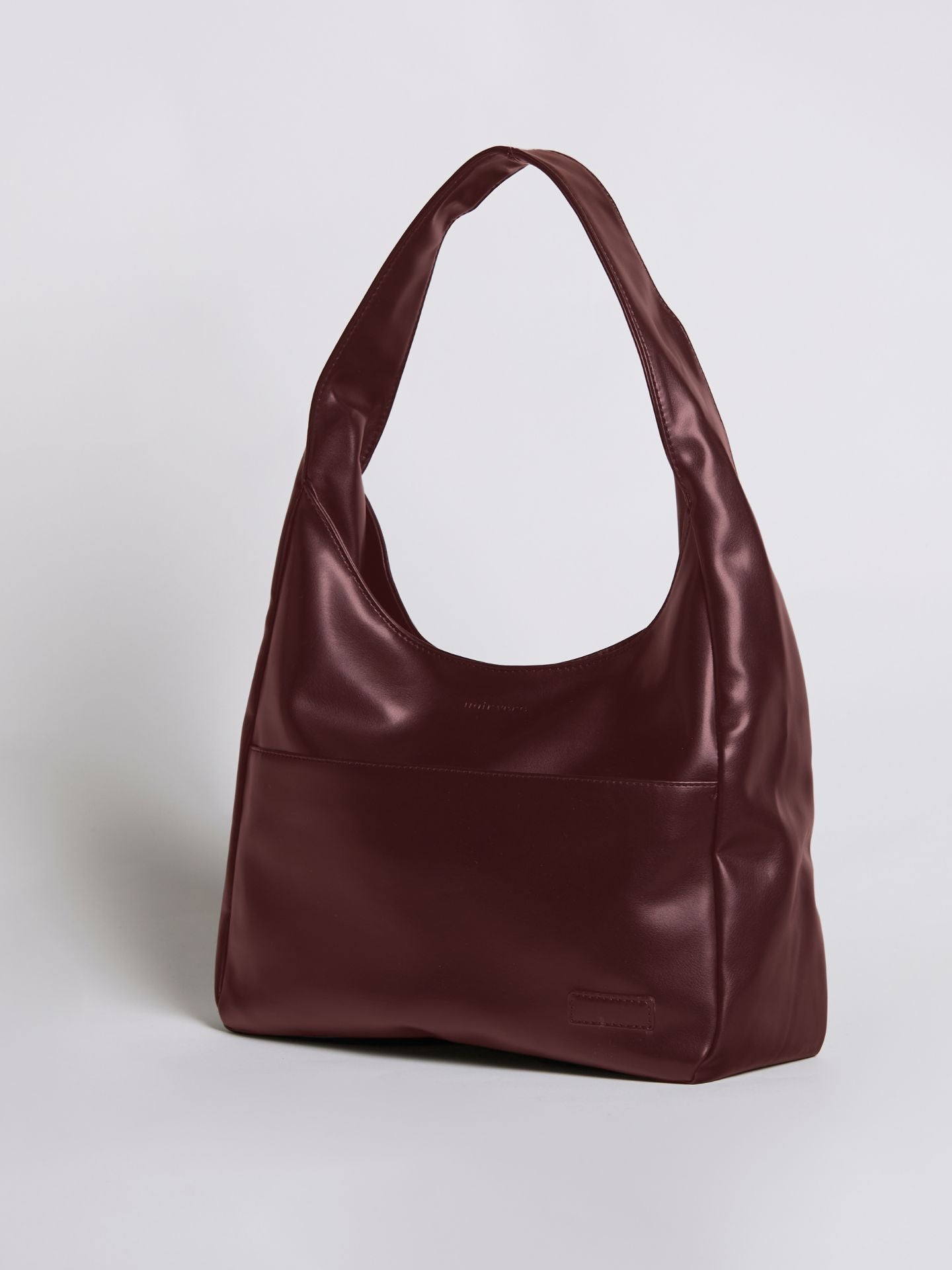 Minimalist Vegan Leather Hobo Shoulder Bag