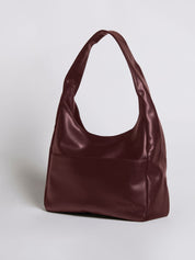 Minimalist Vegan Leather Hobo Shoulder Bag