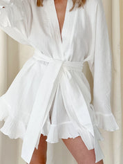 Sheila - Lightweight White Women's Kimono Set