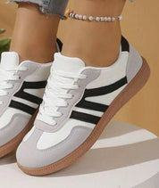Lightweight Women's Sneakers with Laces and Anti-Slip Sole