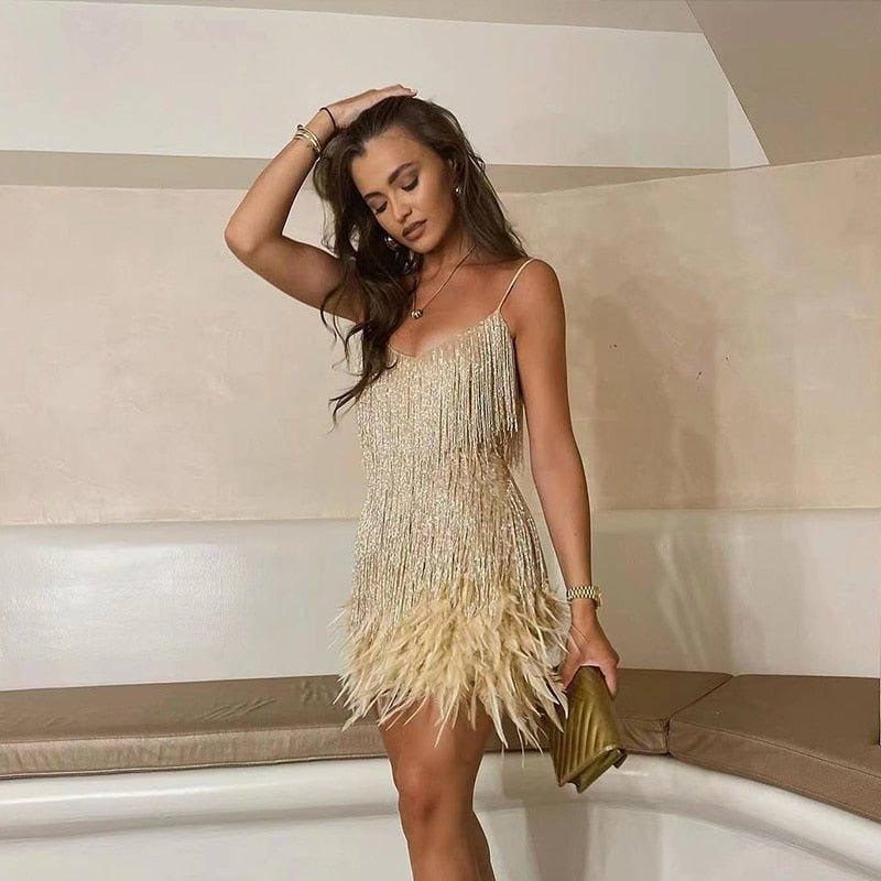 Alisa - Sequin Cocktail Dress