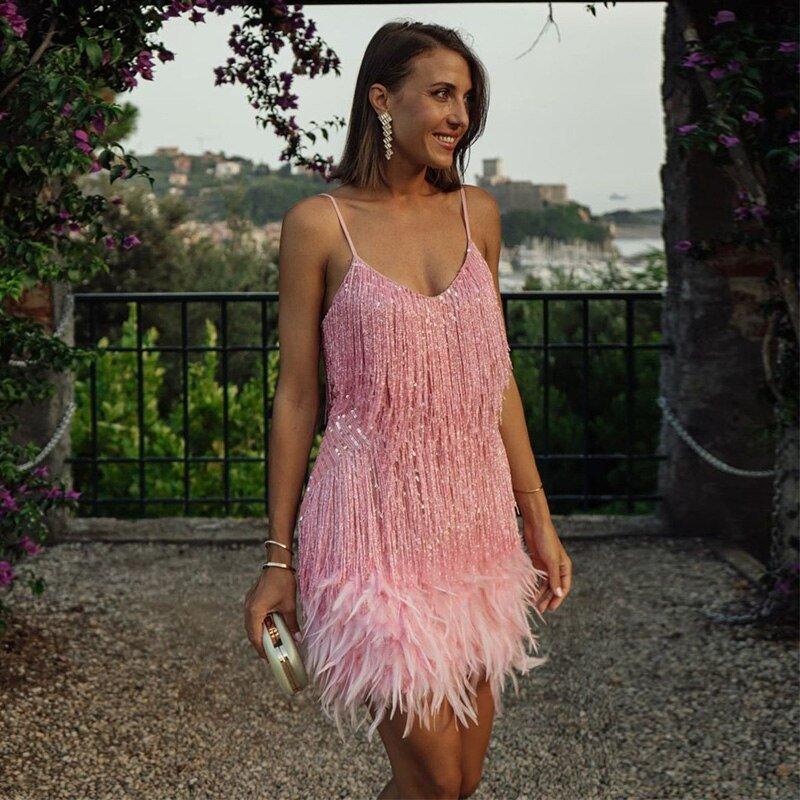 Alisa - Sequin Cocktail Dress