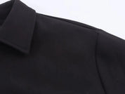 Short Women's Bomber Jacket with Zipper and Elastic Hem