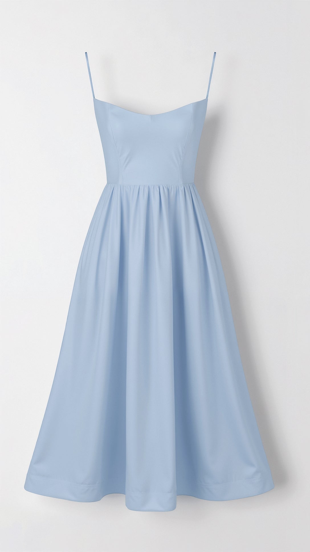 Jolien - Midi dress with spaghetti straps and tailored fit