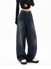Women's Jeans with Baggy Fit and Vintage Style