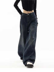 Women's Jeans with Baggy Fit and Vintage Style