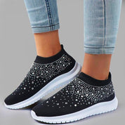 Comfortable Glitter Slip-On Sneakers for Women