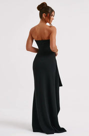 Luxury Strapless Gala Maxi Dress with High Slit for Women