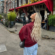 Zara - Oversized red leather jacket