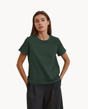 Casual Women's T-Shirt with Timeless Design and Round Neck