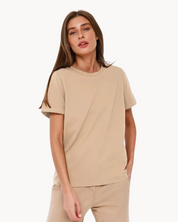 Casual Women's T-Shirt with Timeless Design and Round Neck