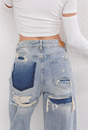 Maja - High Waist Jeans with Rips